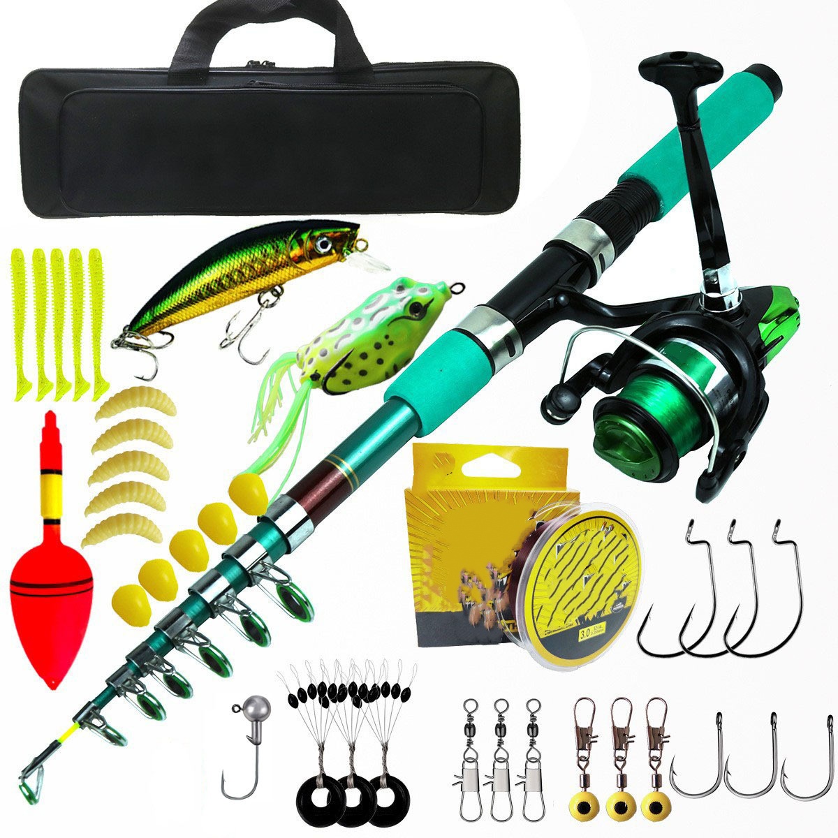 Reel Bag - Kit Combo Canne à Pêche Télescopique